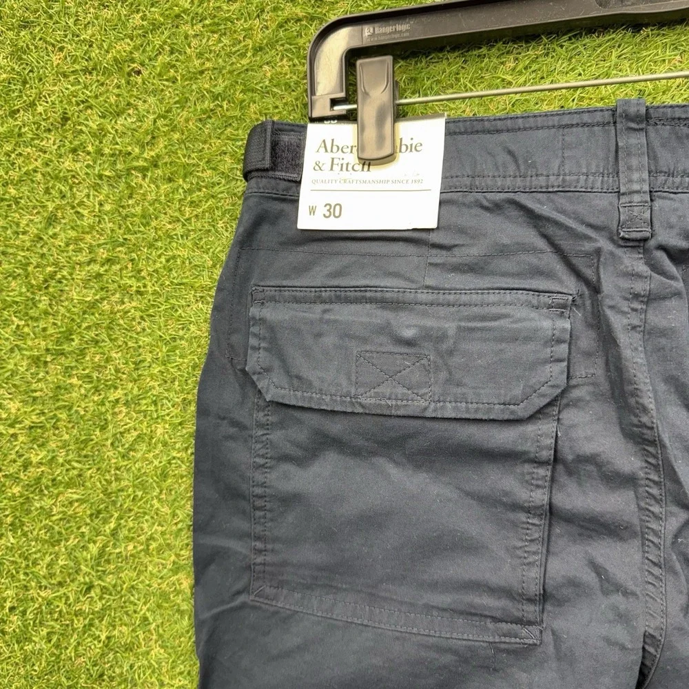 Abercrombie & Fitch Cargo Shorts Mens 30 Paratrooper Military Vtg Y2K Blue Khaki